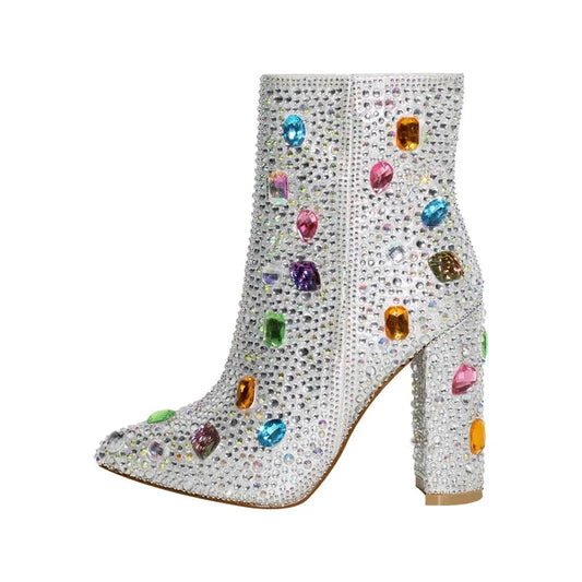 Ru-Boot Realness: Rhinestone Extravaganza Ankle Boots for Drag Queens!