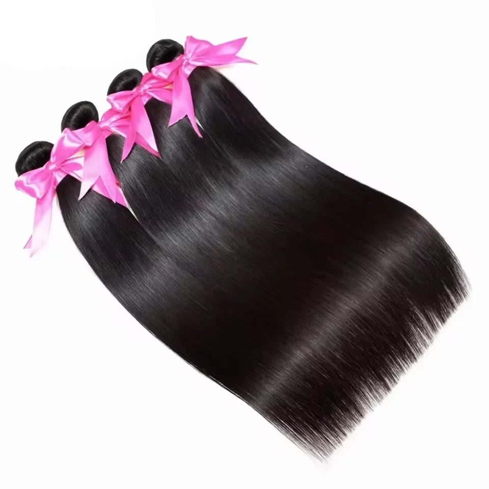 "Sleek & Serve" Brazilian Straight Human Hair Bundles – 9A Remy, 16–30"