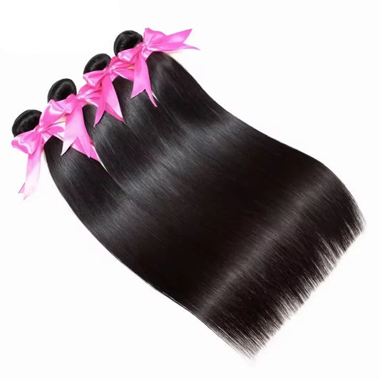 "Sleek & Serve" Brazilian Straight Human Hair Bundles – 9A Remy, 16–30"