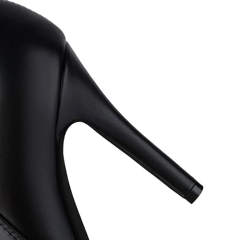 Over-the-Top Thigh-High Stiletto Boots | Red · Black · Beige