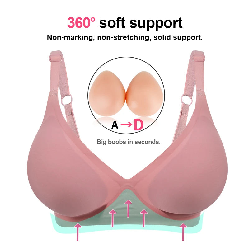 Drag Queen Silicone Breast Enhancer Bra - Cleavage Queen Transformation for Epic Performances