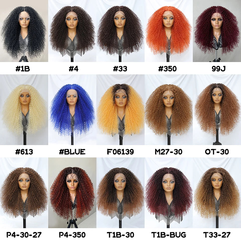 24-Inch Kinky Curly Synthetic Lace Front Wig