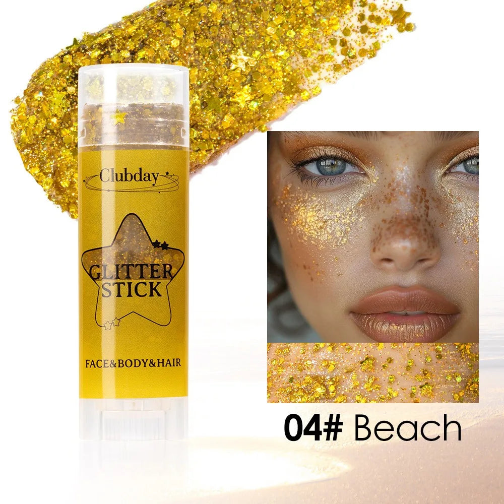 Chunky Glitter Gel Stick | Face, Body & Hair | Long-Lasting Shimmer