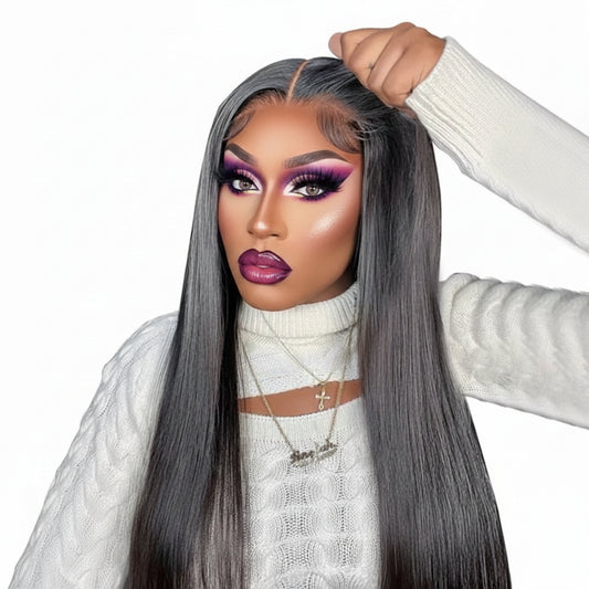 "Effortlessly That Girl" Straight Wear & Go Wig – 7x5 HD Lace, Pre-Cut & Pre-Plucked