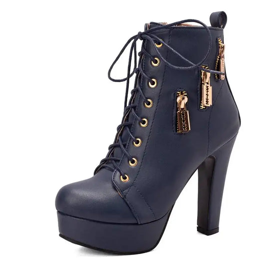 Zipped & Fierce Platform Ankle Boots – Statement Heels for Bold Queens