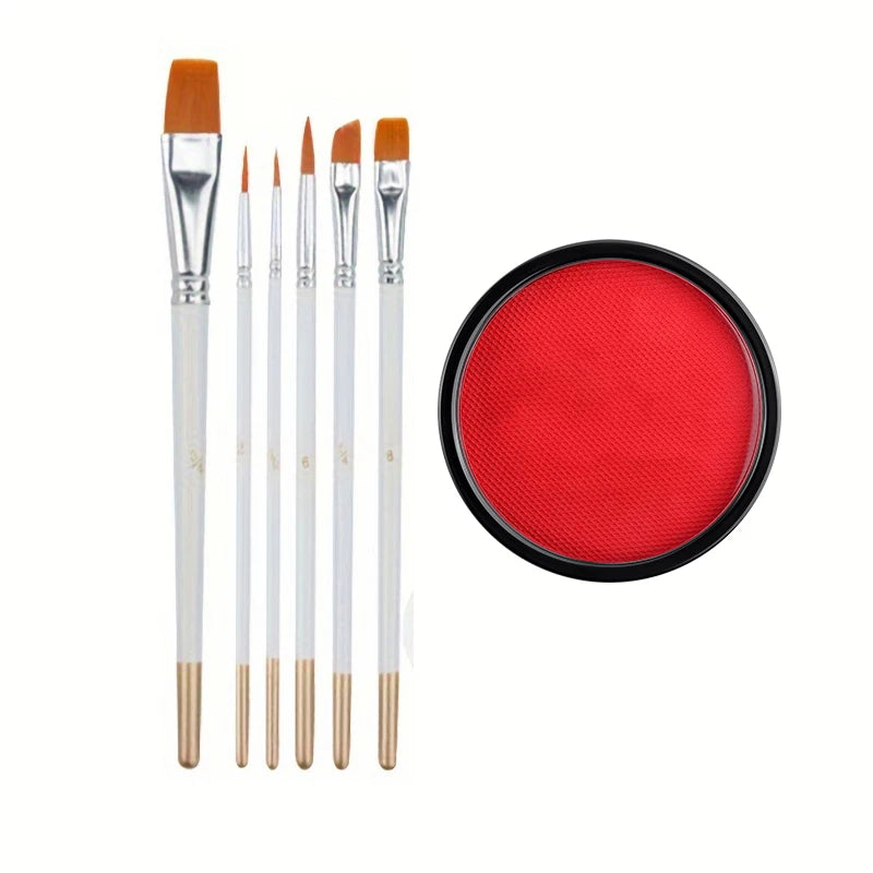 Water-Soluble Face & Body Paint with Brushes