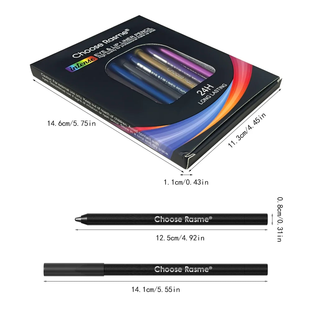 12-Piece Shimmer Eyeliner & Eyeshadow Pen Set | Waterproof