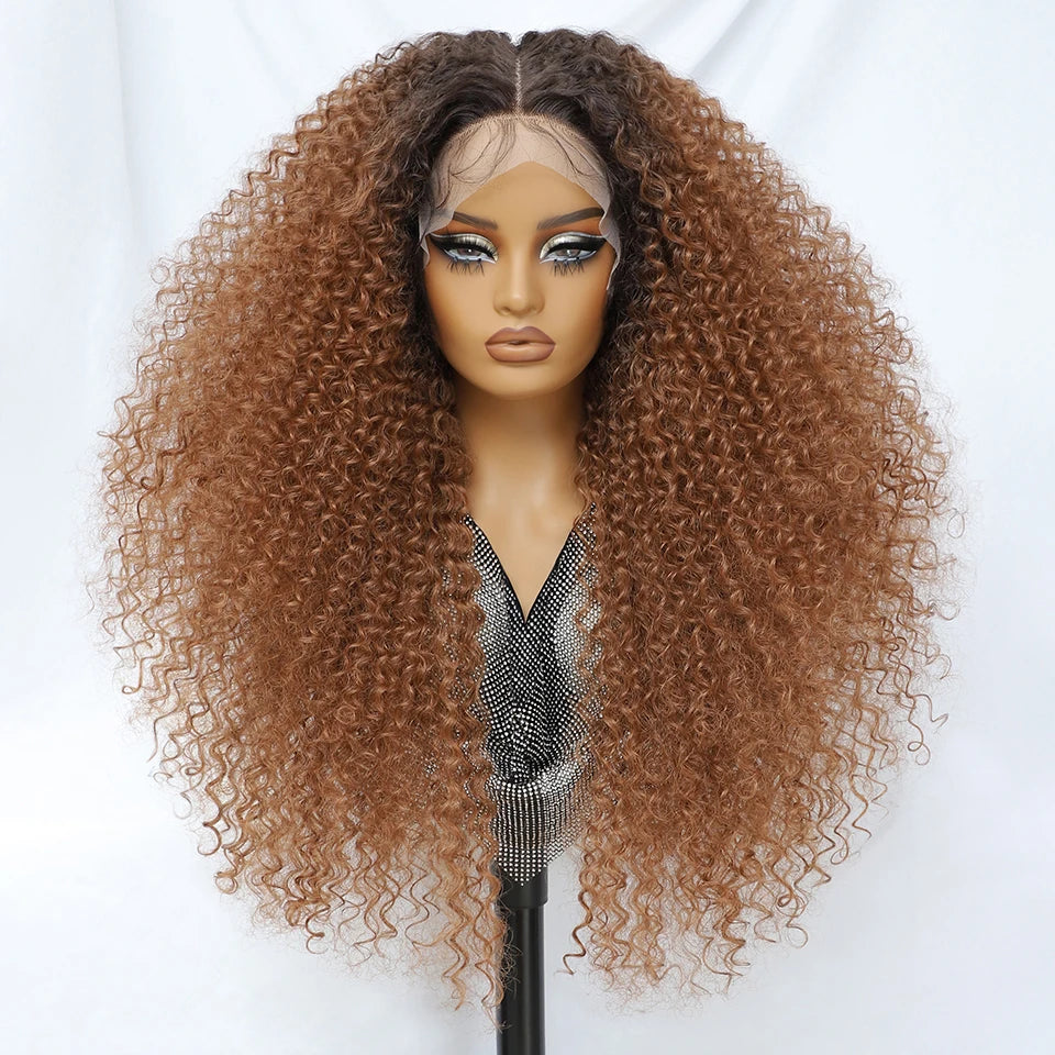 24-Inch Kinky Curly Synthetic Lace Front Wig
