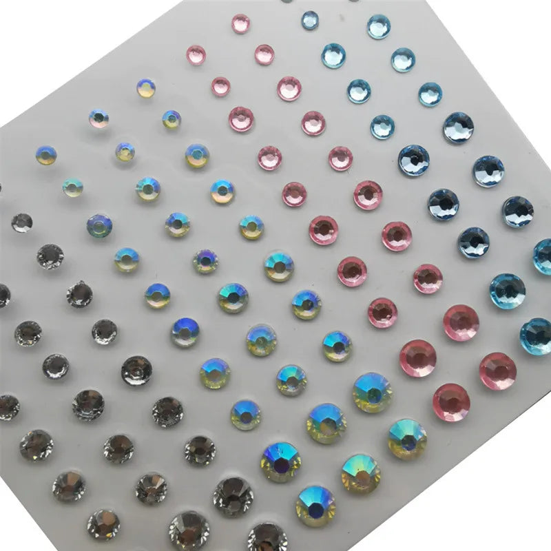 3D Rhinestone Face Jewels & Crystal Festival Stickers