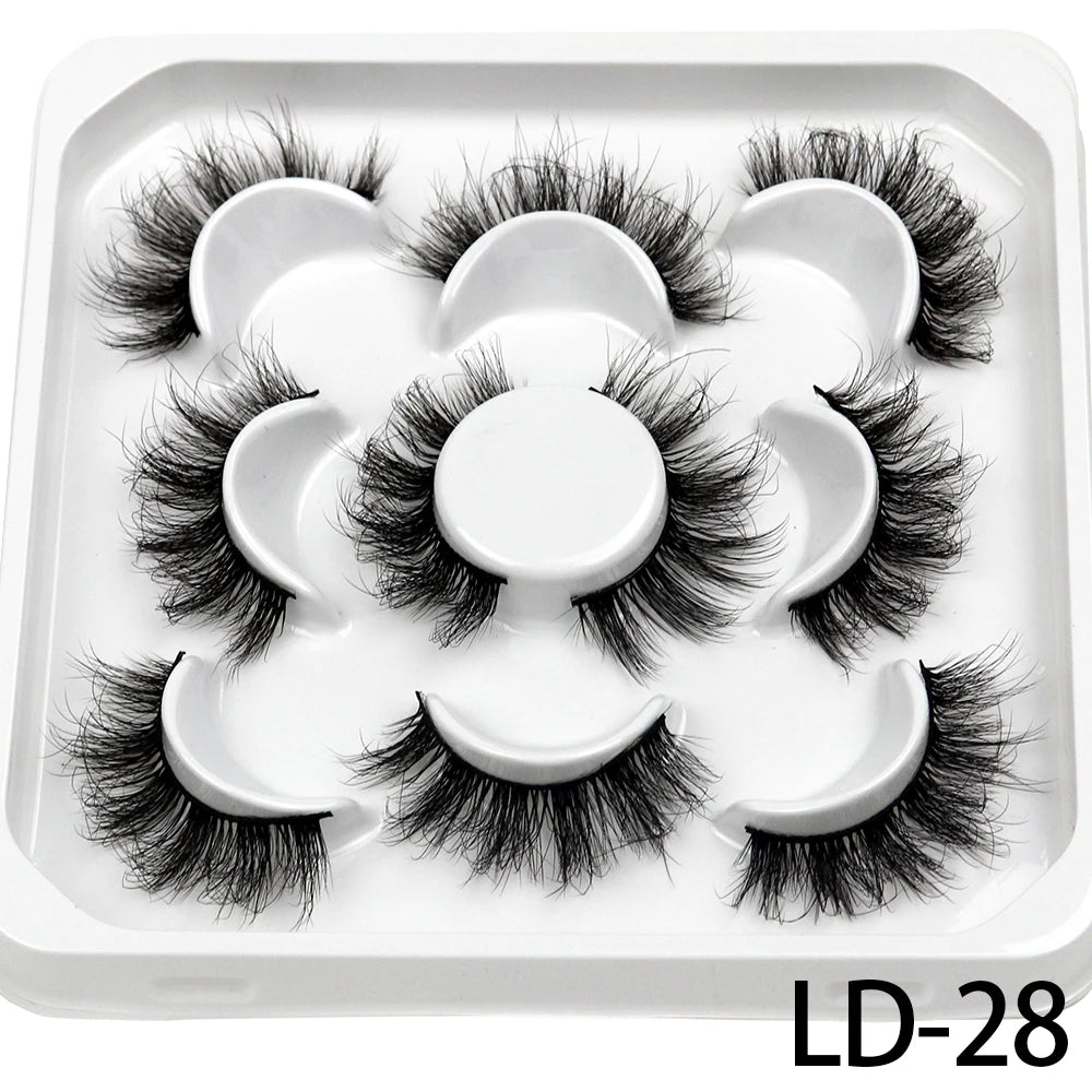 25mm Fluffy Mink Strip Lashes – 5 Pairs for Drag, Performance & Everyday Glam