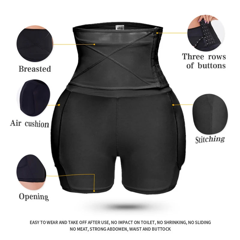 Padded Fake Buttock Hip Enhancer Shorts