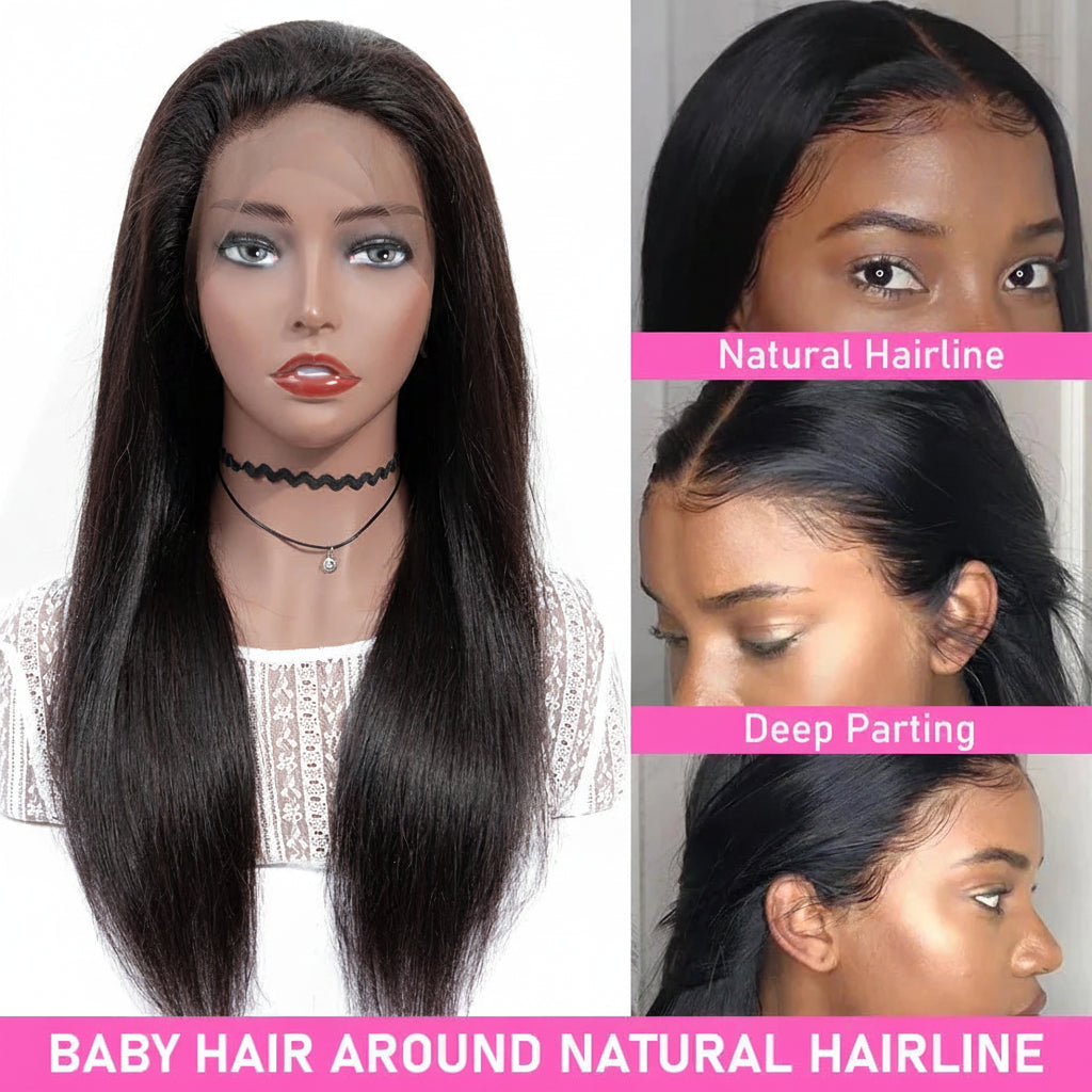 "Lace So Wide, It's a Lifestyle" Straight Wig – 13x6 HD Lace Frontal, Pre-Plucked, 18–32"