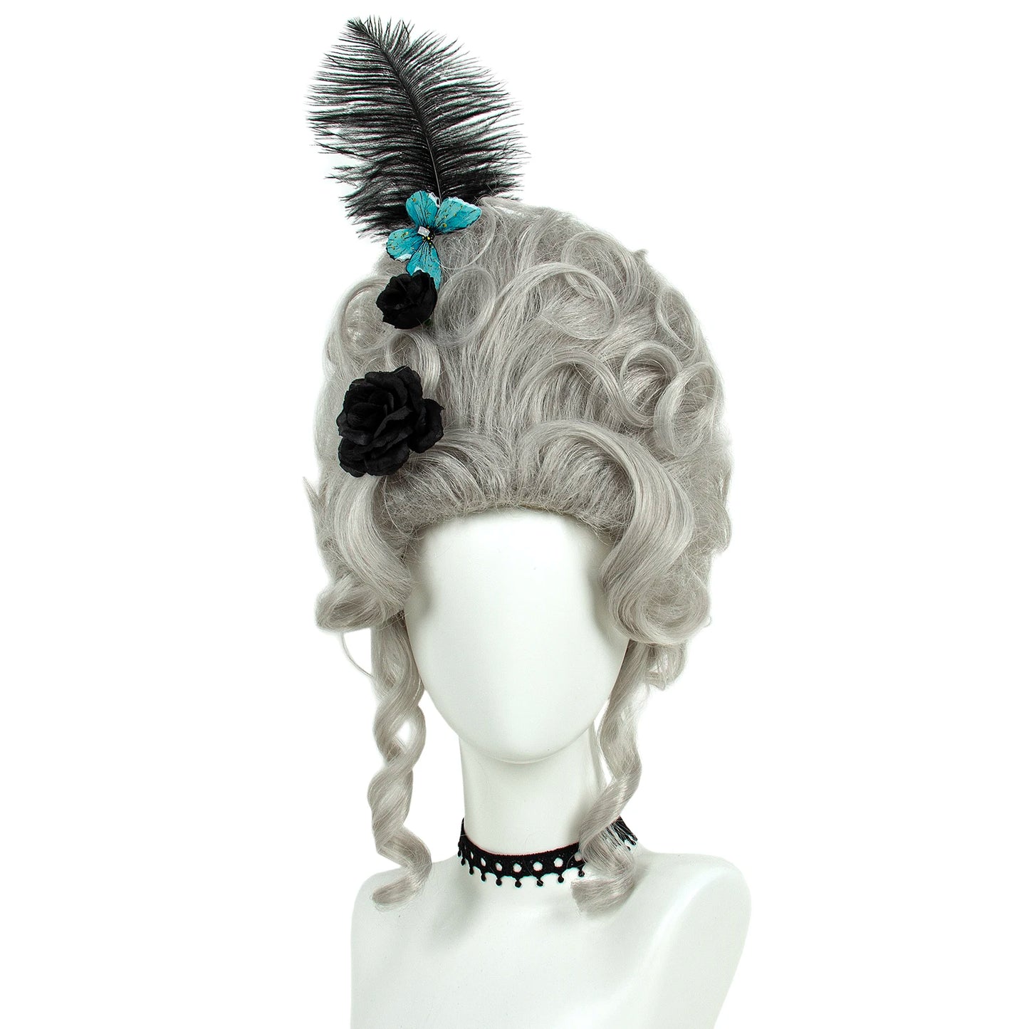 Baroque Rococo Style Costume Wig – Black, Gray, Pink, or Blonde