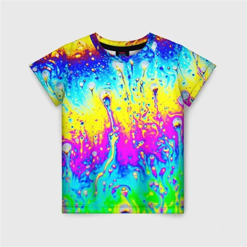 Rainbow Graffiti Pride T-Shirt | Neon Tie-Dye Festival Tee | Unisex XXS–6XL