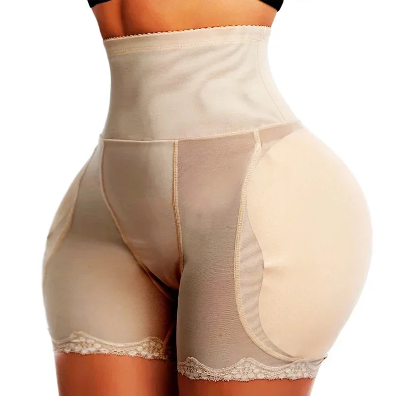 Ultimate Full Body Shaper - Padded Butt Lifter Bodysuit with Removable Hip Pads
