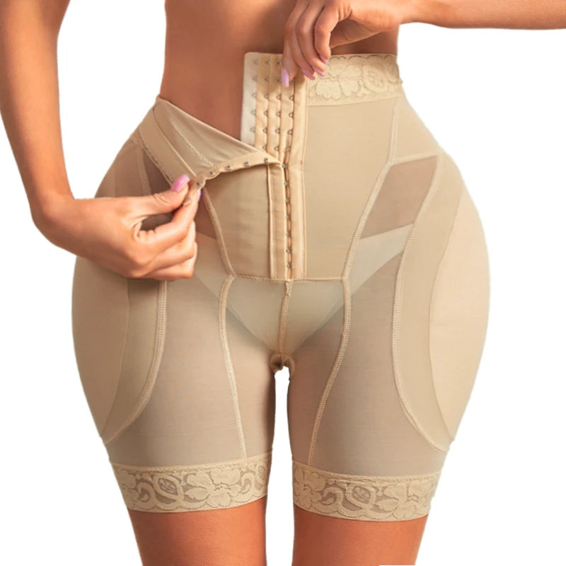 Snatched & Padded Hip Enhancer Shapewear - High Waist Body Shaper Shorts