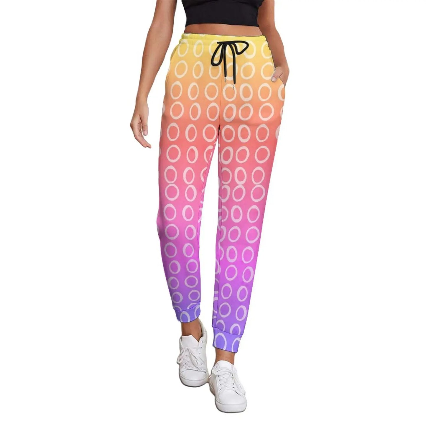 Pride Festival Neon Joggers | Leopard & Rainbow Print Sweatpants | Sizes S–3XL