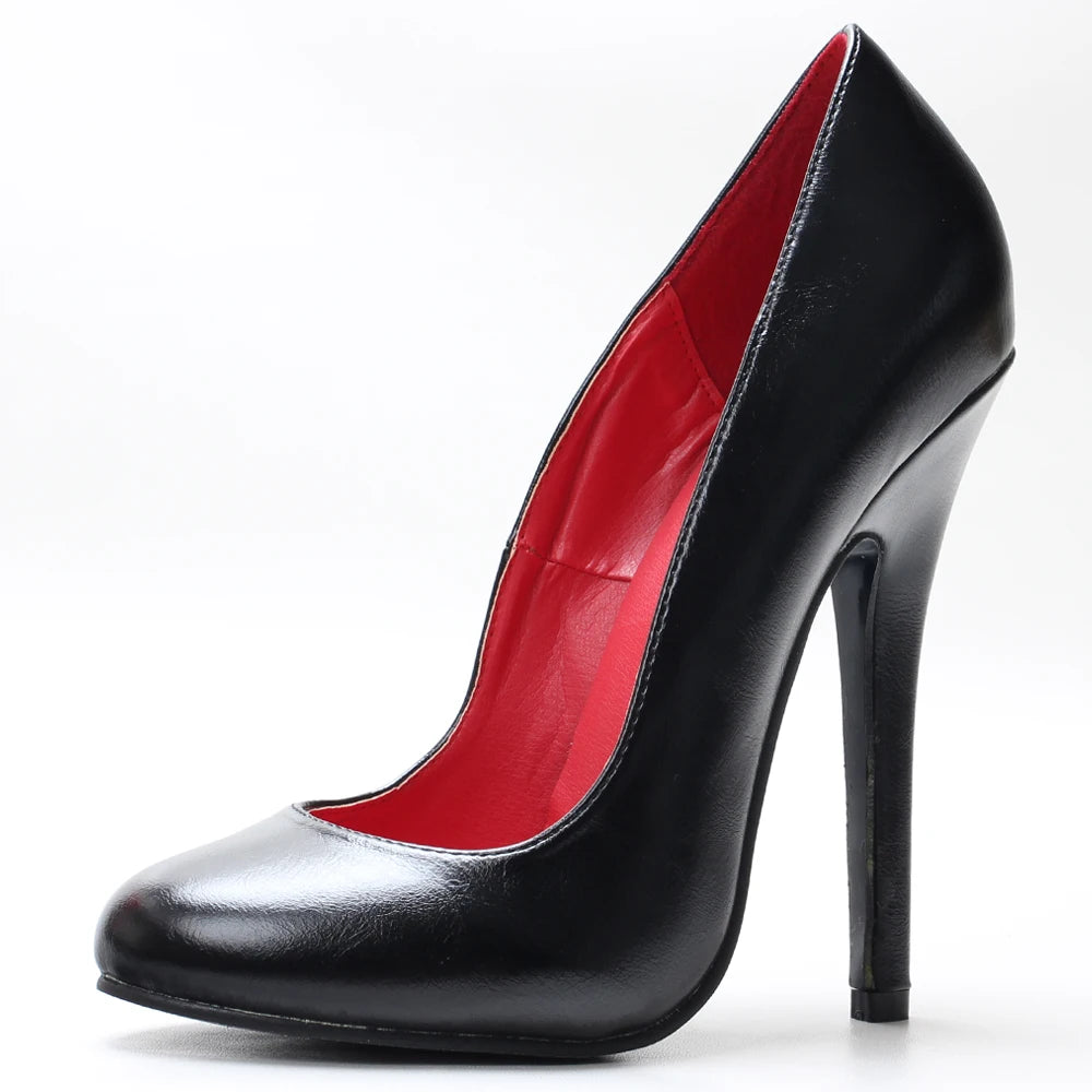 5.5" Stiletto Pump Heels – Ultra High Round Toe Platform Shoes | Drag & Performance | Plus Sizes 36–46