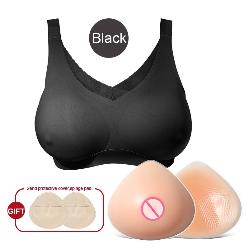 Drag Queen Silicone Breast Enhancer Bra - Cleavage Queen Transformation for Epic Performances