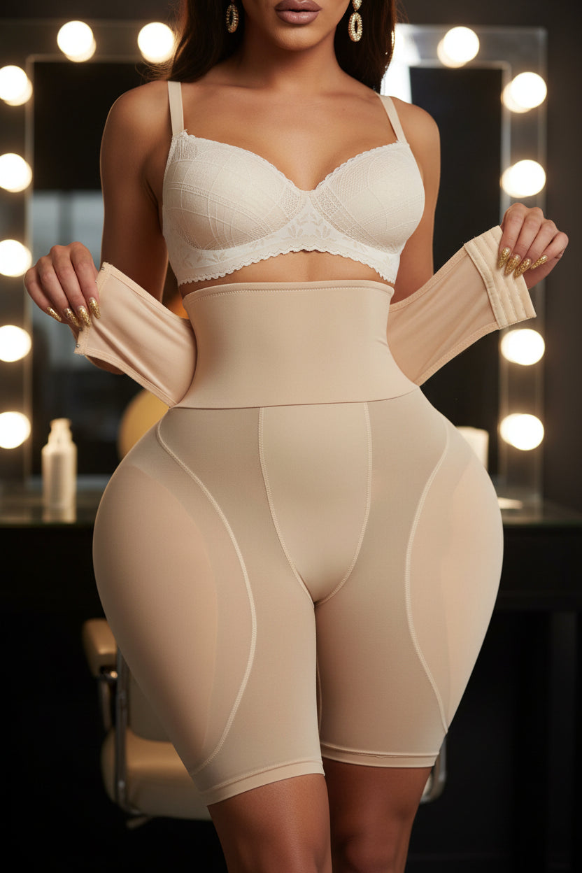 Booty Poppin' Hip Enhancer Shapewear - Padded Butt Lifter Shorts