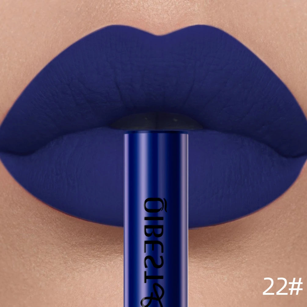 Velvet Matte Liquid Lipstick – 24 Shades, Waterproof Non-Stick Long-Lasting Lip Gloss