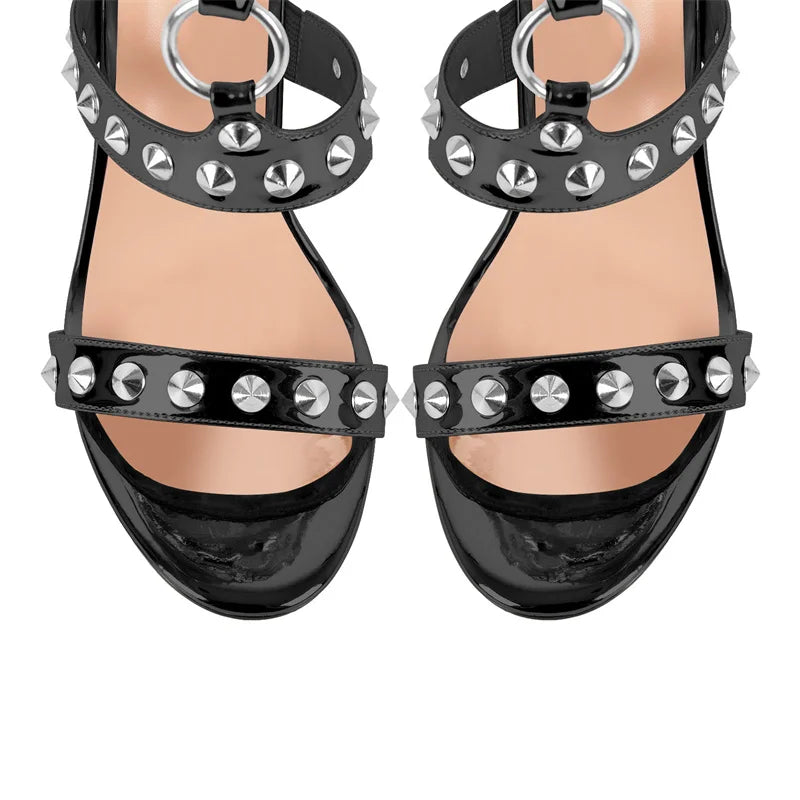 Steel & Stilettos – Spiked Gladiator Drag Heels (US 5–15)