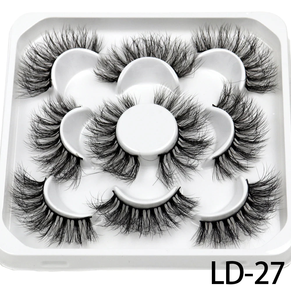 25mm Fluffy Mink Strip Lashes – 5 Pairs for Drag, Performance & Everyday Glam