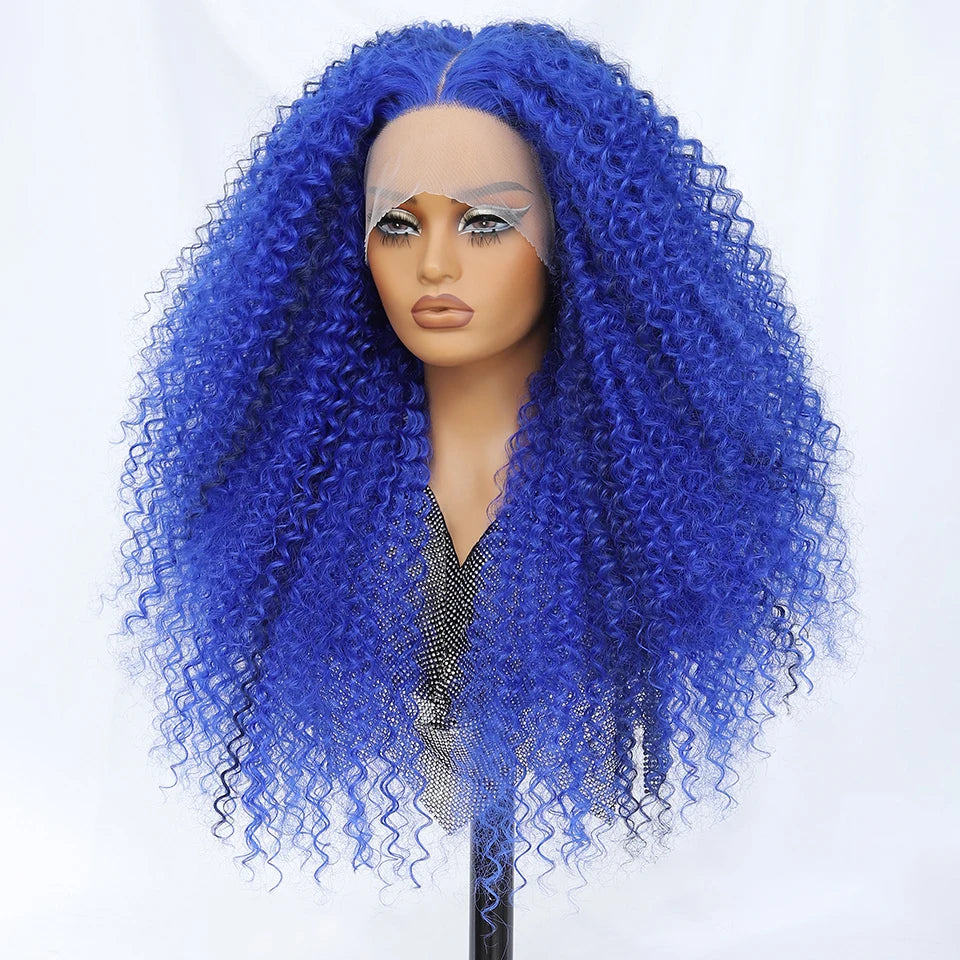 24-Inch Kinky Curly Synthetic Lace Front Wig