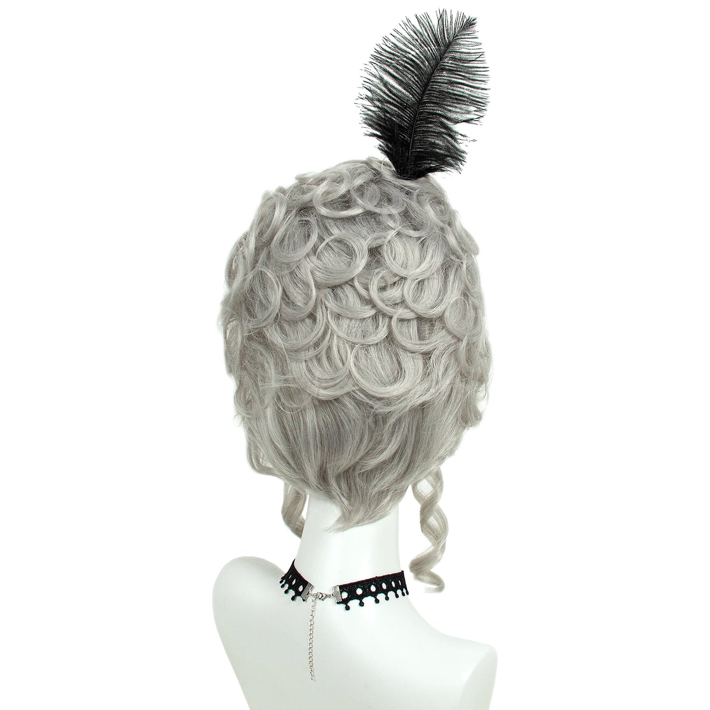 Baroque Rococo Style Costume Wig – Black, Gray, Pink, or Blonde