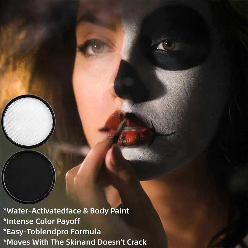 Water-Soluble Face & Body Paint with Brushes