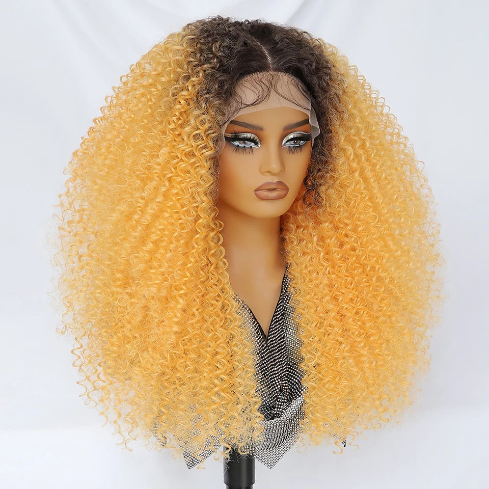 24-Inch Kinky Curly Synthetic Lace Front Wig