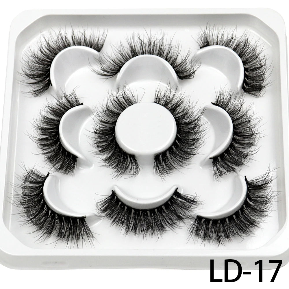 25mm Fluffy Mink Strip Lashes – 5 Pairs for Drag, Performance & Everyday Glam