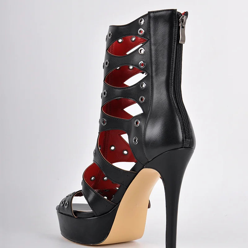 Rebel Queen Stiletto Gladiator Heels – Drag Platform Power Pumps