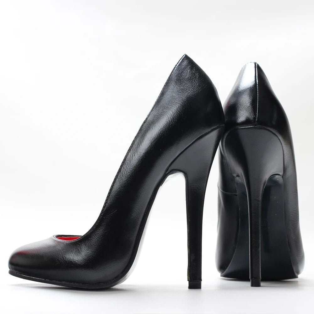 5.5" Stiletto Pump Heels – Ultra High Round Toe Platform Shoes | Drag & Performance | Plus Sizes 36–46