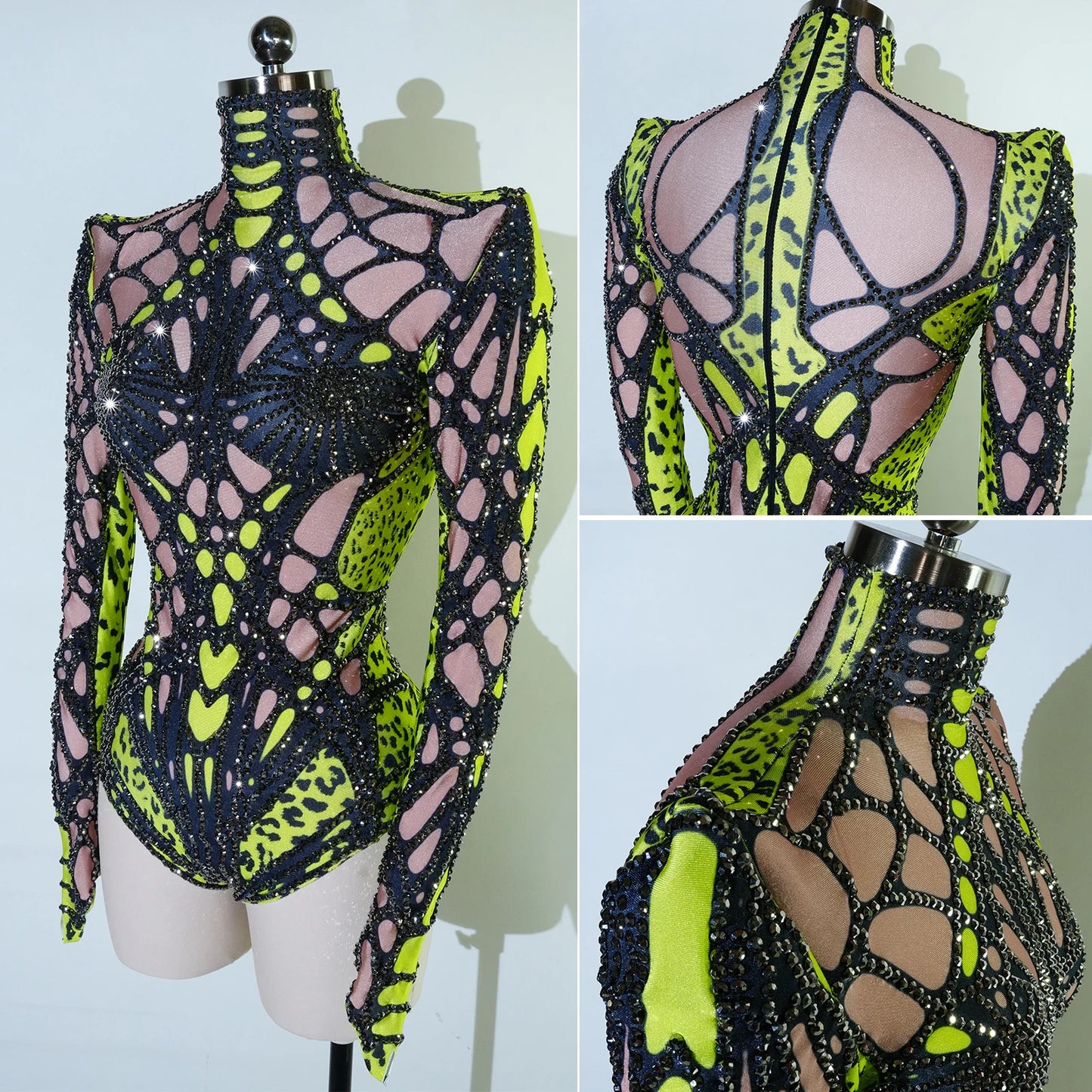 Sparkly Rhinestone Bodysuit – Sexy Drag Queen Dance & Stage Costume