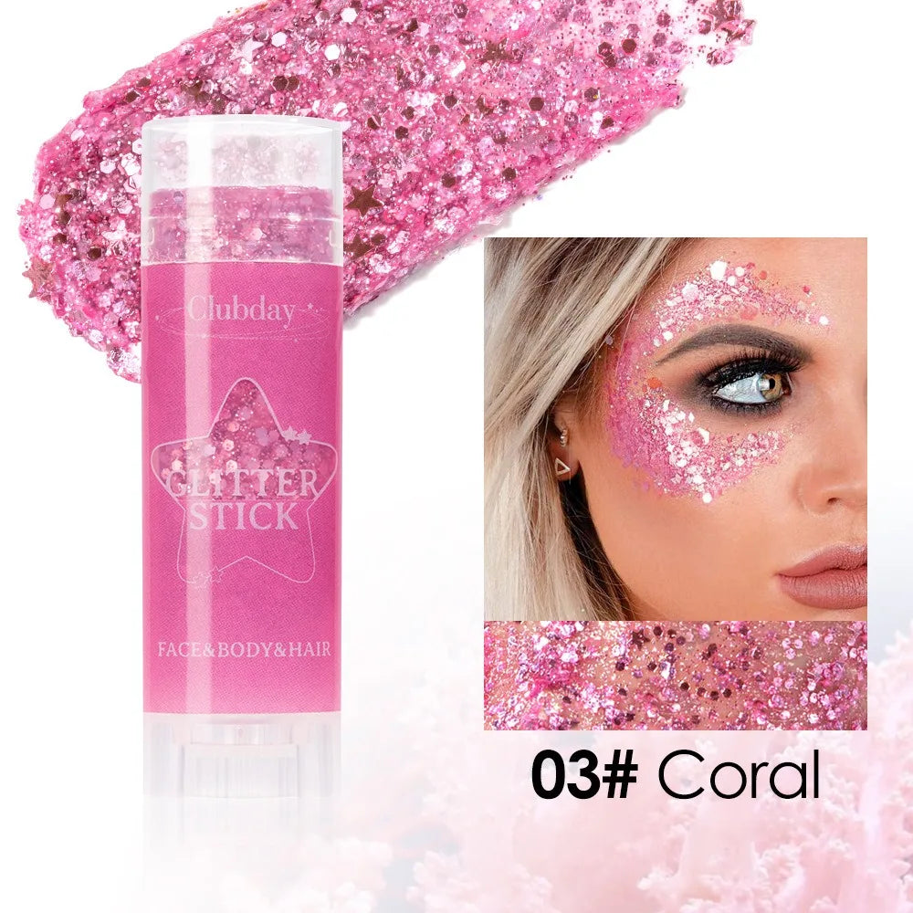 Chunky Glitter Gel Stick | Face, Body & Hair | Long-Lasting Shimmer