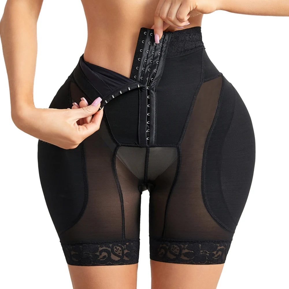 Snatched & Padded Hip Enhancer Shapewear - High Waist Body Shaper Shorts