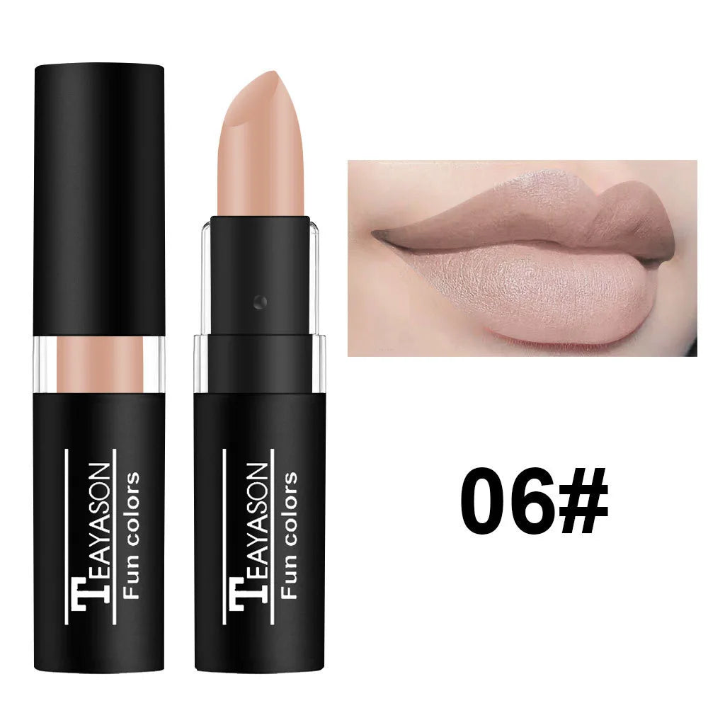 12-Shade Matte Lipstick Collection – Waterproof & Long-Lasting