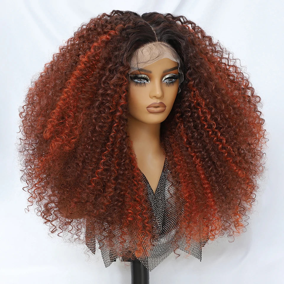 24-Inch Kinky Curly Synthetic Lace Front Wig