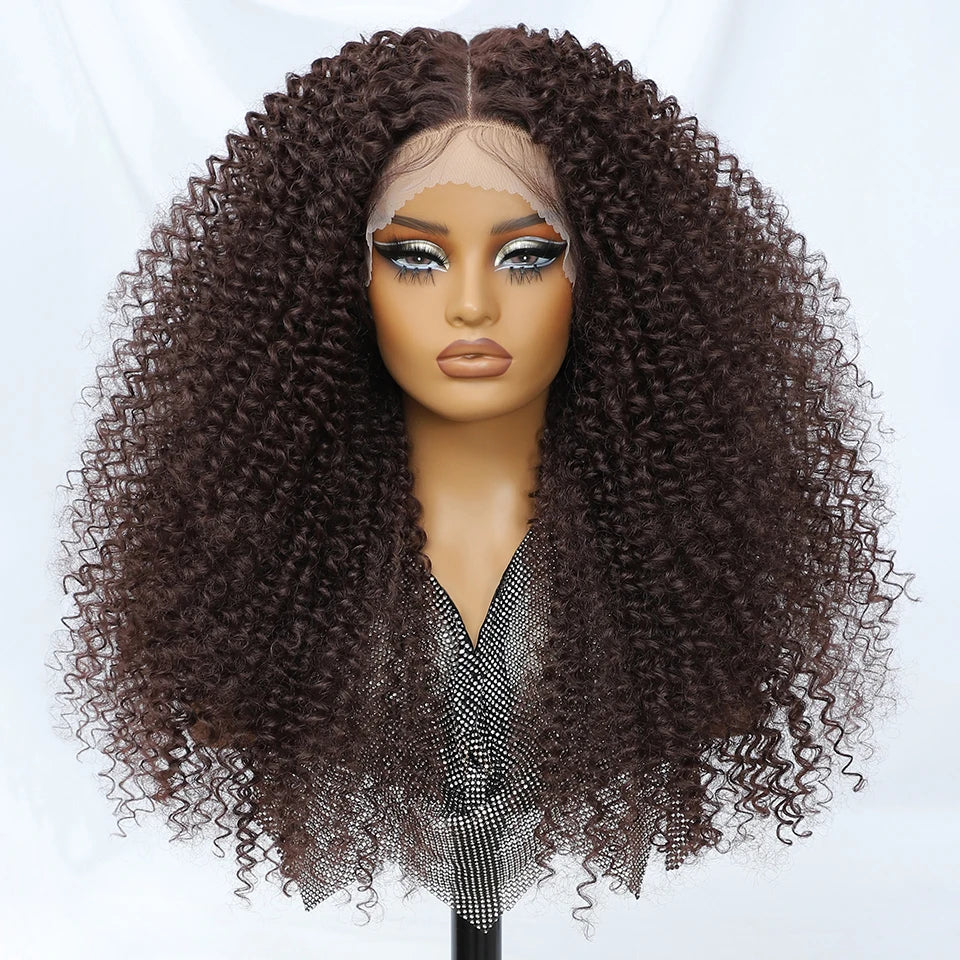 24-Inch Kinky Curly Synthetic Lace Front Wig