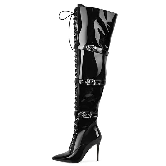 Over-the-Knee Boots – Patent Leather Thigh-High Boots for Drag Queens