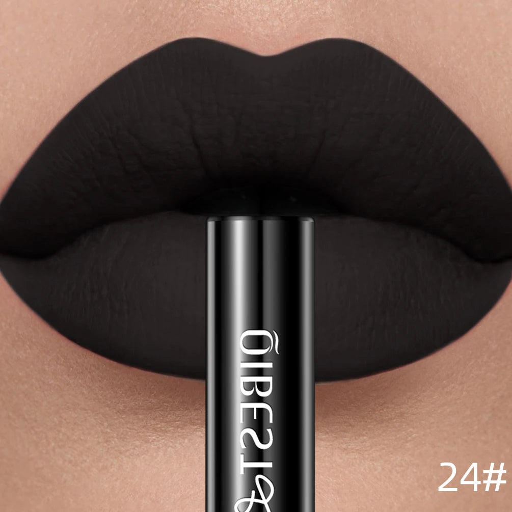 Velvet Matte Liquid Lipstick – 24 Shades, Waterproof Non-Stick Long-Lasting Lip Gloss