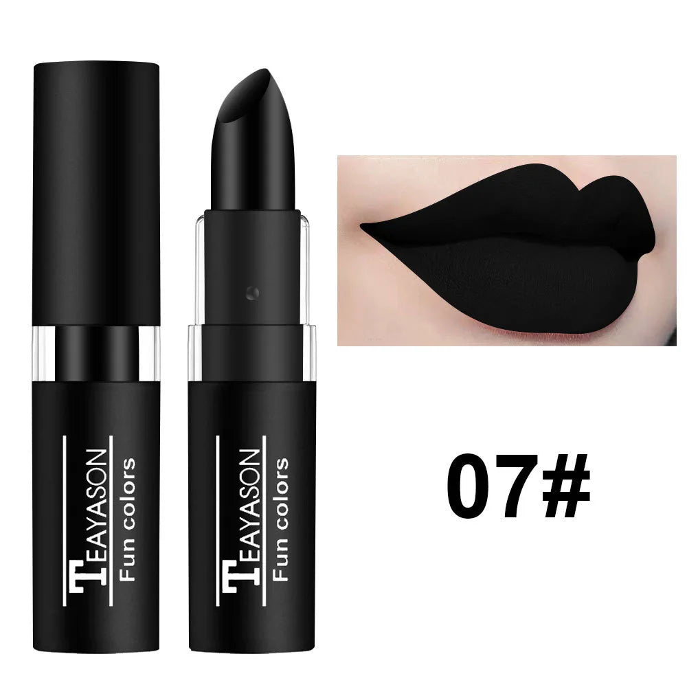 12-Shade Matte Lipstick Collection – Waterproof & Long-Lasting