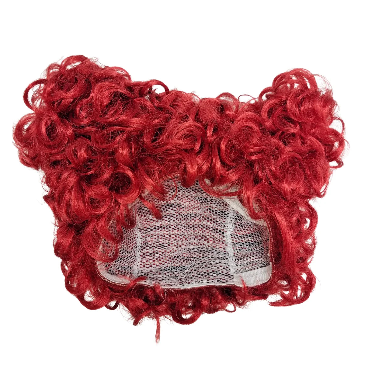 Red Heart-Shaped Kinky Curly Wig – Short Halloween Costume Wig