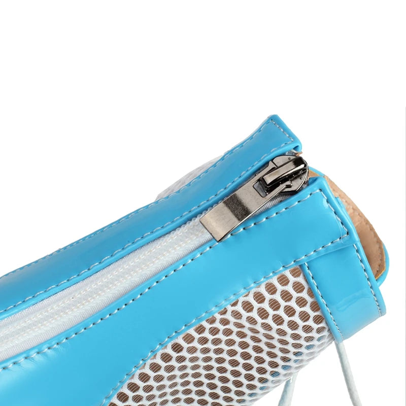 Fierce Mesh Platform Lace-Up Boots – 6.3" Heel Power