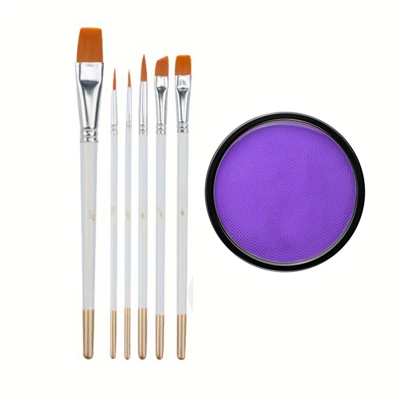 Water-Soluble Face & Body Paint with Brushes