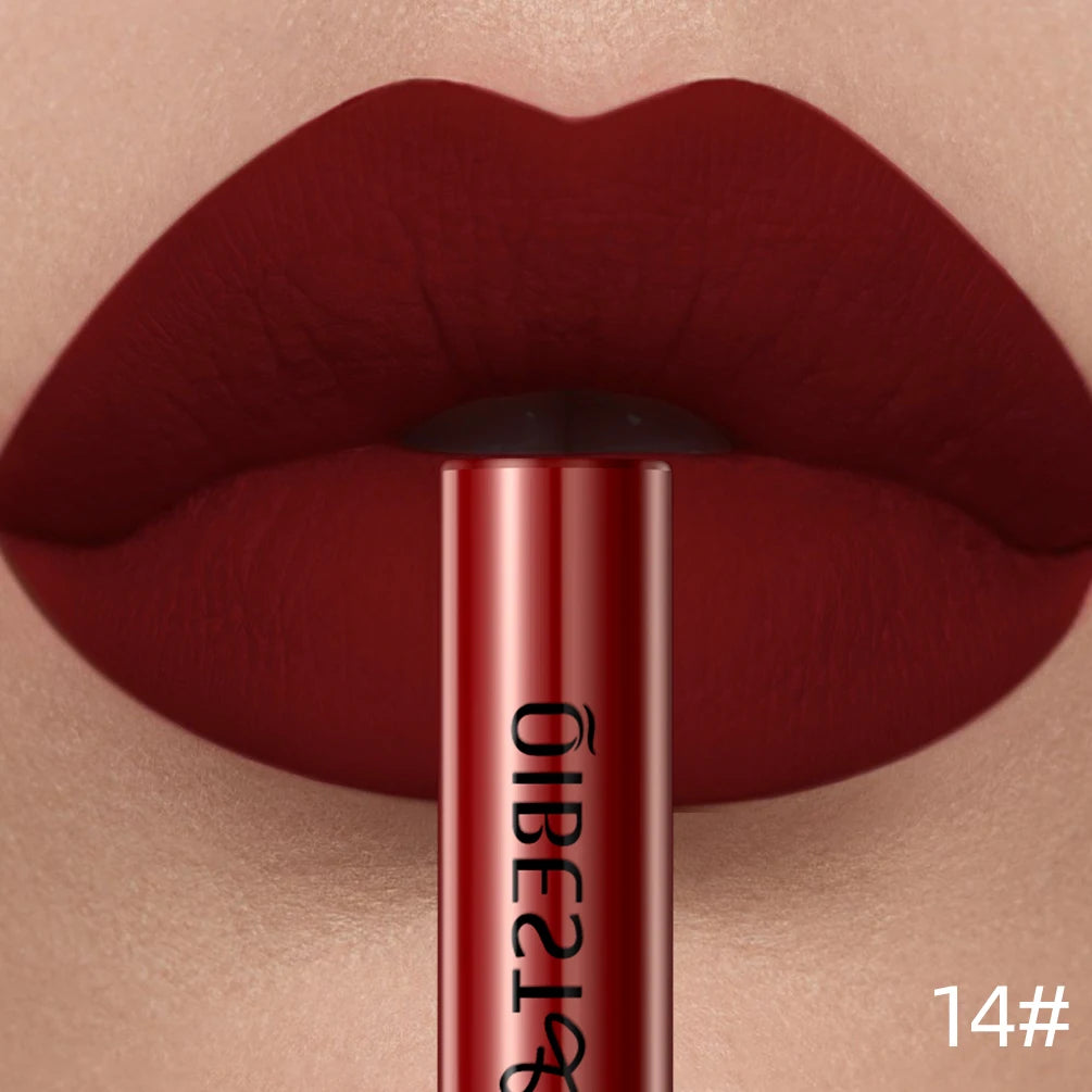 Velvet Matte Liquid Lipstick – 24 Shades, Waterproof Non-Stick Long-Lasting Lip Gloss