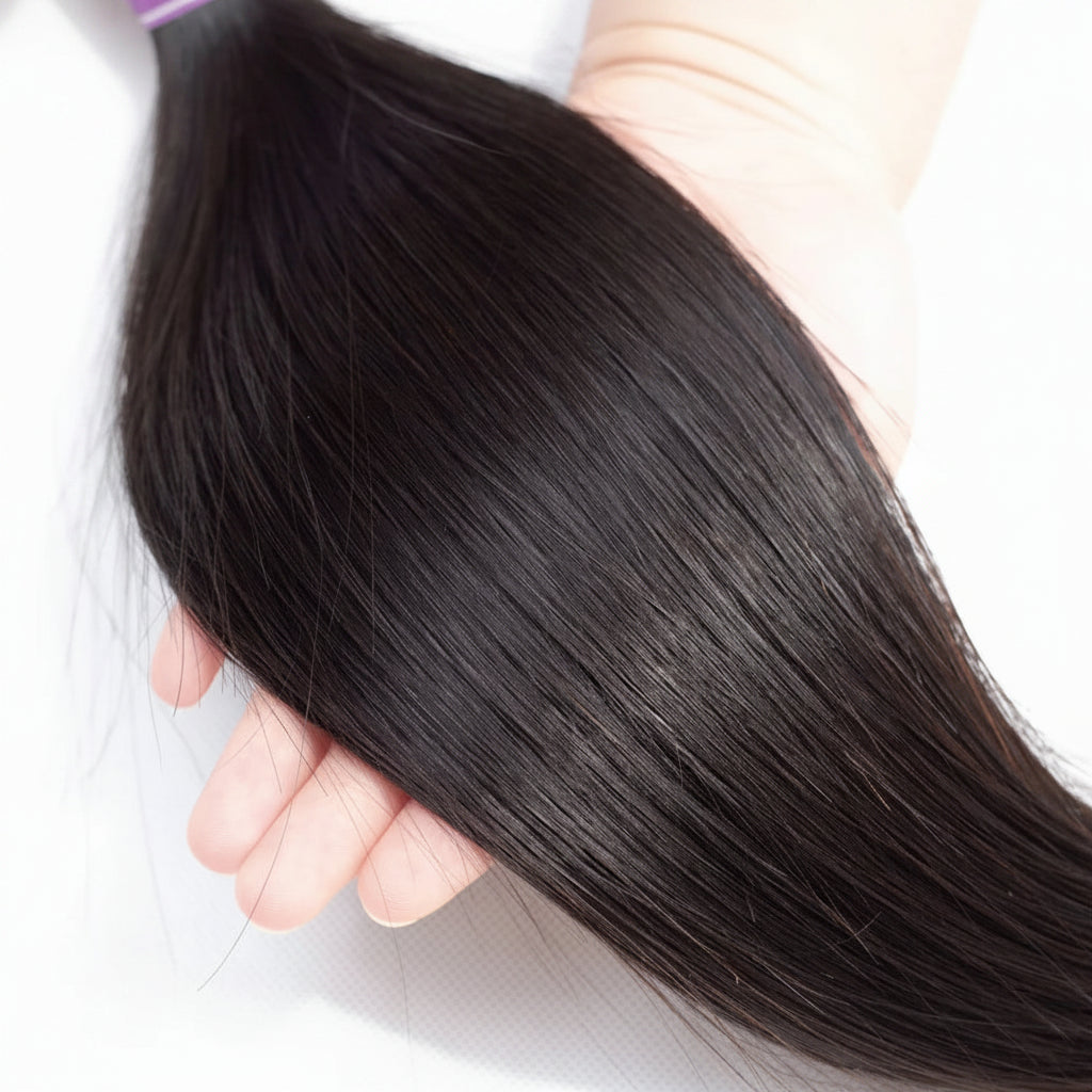 "Sleek & Serve" Brazilian Straight Human Hair Bundles – 9A Remy, 16–30"