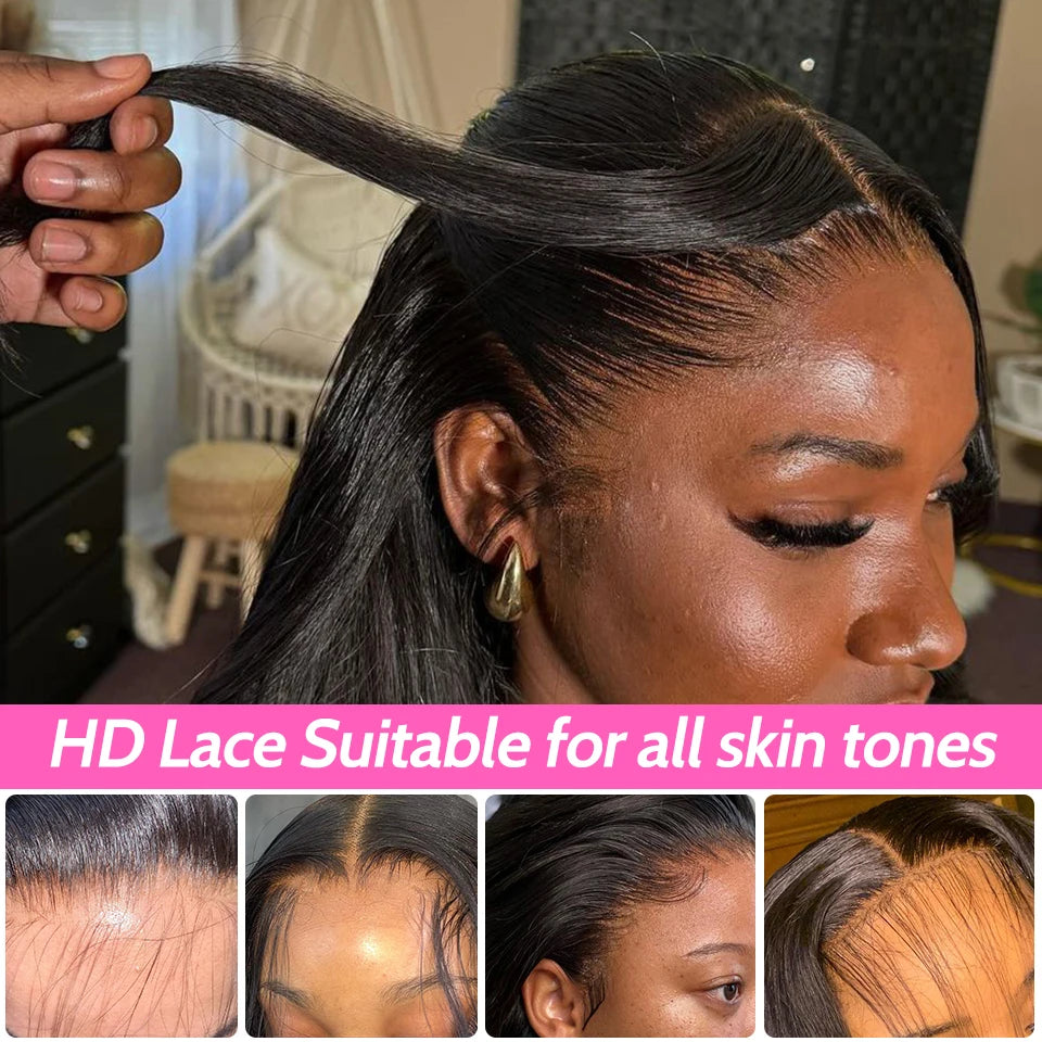 "Effortlessly That Girl" Straight Wear & Go Wig – 7x5 HD Lace, Pre-Cut & Pre-Plucked