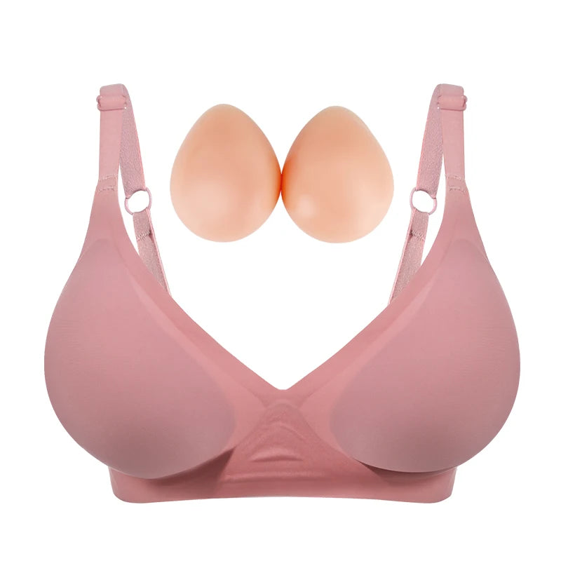 Drag Queen Silicone Breast Enhancer Bra - Cleavage Queen Transformation for Epic Performances